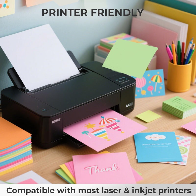3 otters 235Sheets 8.27" x 11.7" Construction Paper Assorted Colors, 12 Colored Cardstock Printer Paper, for Printing, DIY Crafts, Party Decorations, Teacher Kids Classroom Must Have, 40 lb/150 GSM - Image 3