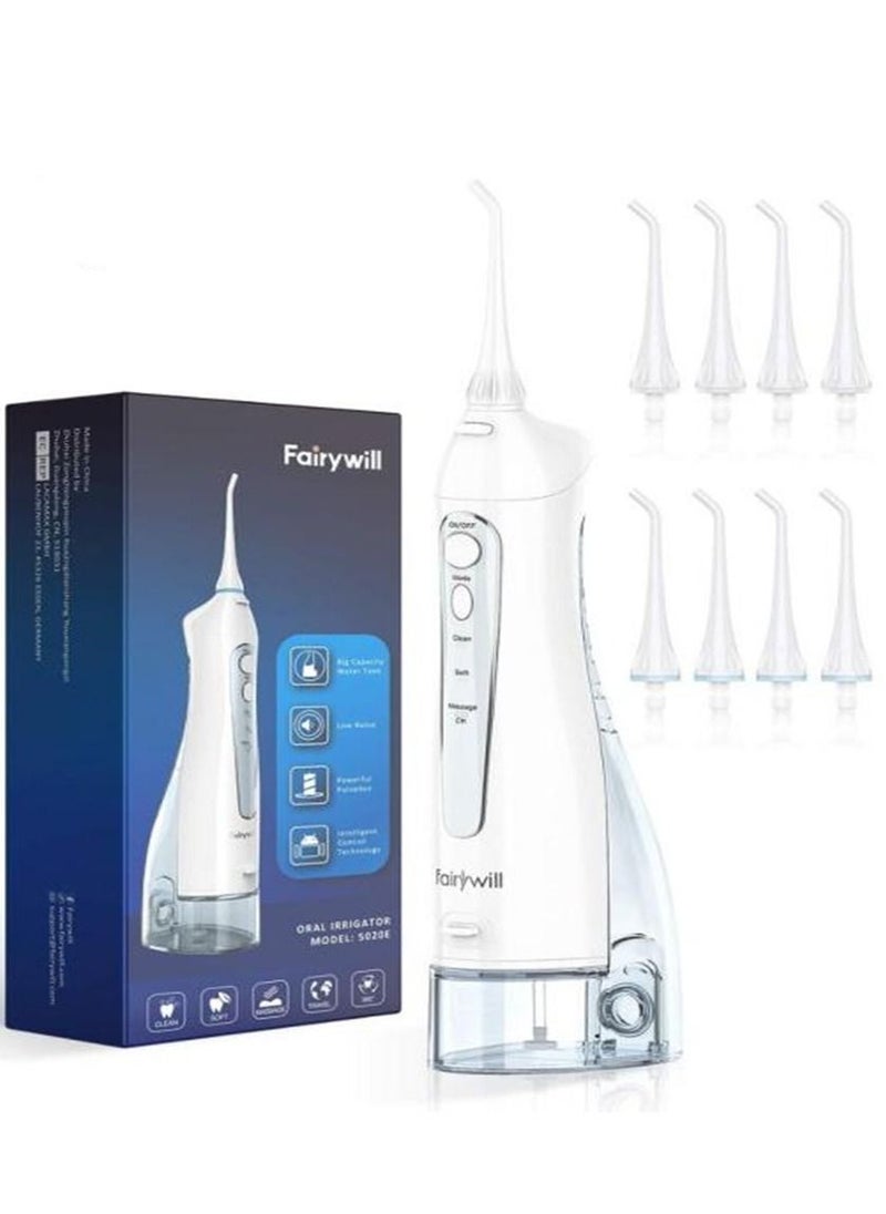 Fairywill - Portable Oral Irrigator USB Rechargeable Dental Water Flosser Jet Irrigator Dental Teeth Cleaner 3 Modes 300ML - Image 1