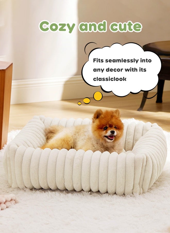 أوبتيا سرير للقطط والكلاب الصغيرة والمتوسطة الحجم مع قاعدة مانعة للانزلاق،  سرير خارجي للنوم للجراء والقطط الصغيرة، مرتبة نوم للحيوانات الأليفة، أريكة مانعة للانزلاق للحيوانات الأليفة، أريكة للجراء، غطاء قابل للإزالة وقابل للغسل في الغسالة، وسادة، سرير كبير للقطط. - Image 1