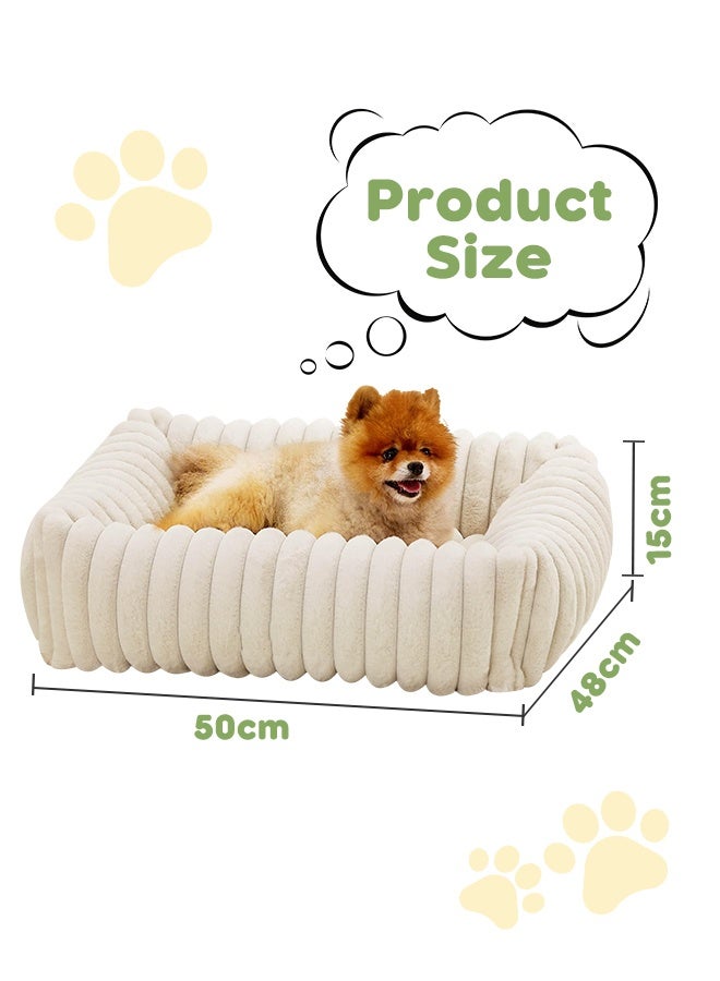 أوبتيا سرير للقطط والكلاب الصغيرة والمتوسطة الحجم مع قاعدة مانعة للانزلاق،  سرير خارجي للنوم للجراء والقطط الصغيرة، مرتبة نوم للحيوانات الأليفة، أريكة مانعة للانزلاق للحيوانات الأليفة، أريكة للجراء، غطاء قابل للإزالة وقابل للغسل في الغسالة، وسادة، سرير كبير للقطط. - Image 5