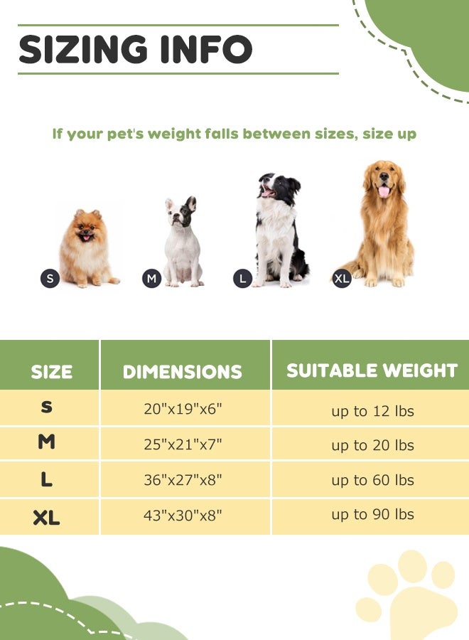 أوبتيا سرير للقطط والكلاب الصغيرة والمتوسطة الحجم مع قاعدة مانعة للانزلاق،  سرير خارجي للنوم للجراء والقطط الصغيرة، مرتبة نوم للحيوانات الأليفة، أريكة مانعة للانزلاق للحيوانات الأليفة، أريكة للجراء، غطاء قابل للإزالة وقابل للغسل في الغسالة، وسادة، سرير كبير للقطط. - Image 4