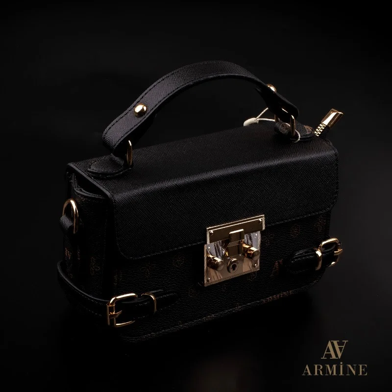 ARMINE Black Printed Women's Classic Handbag