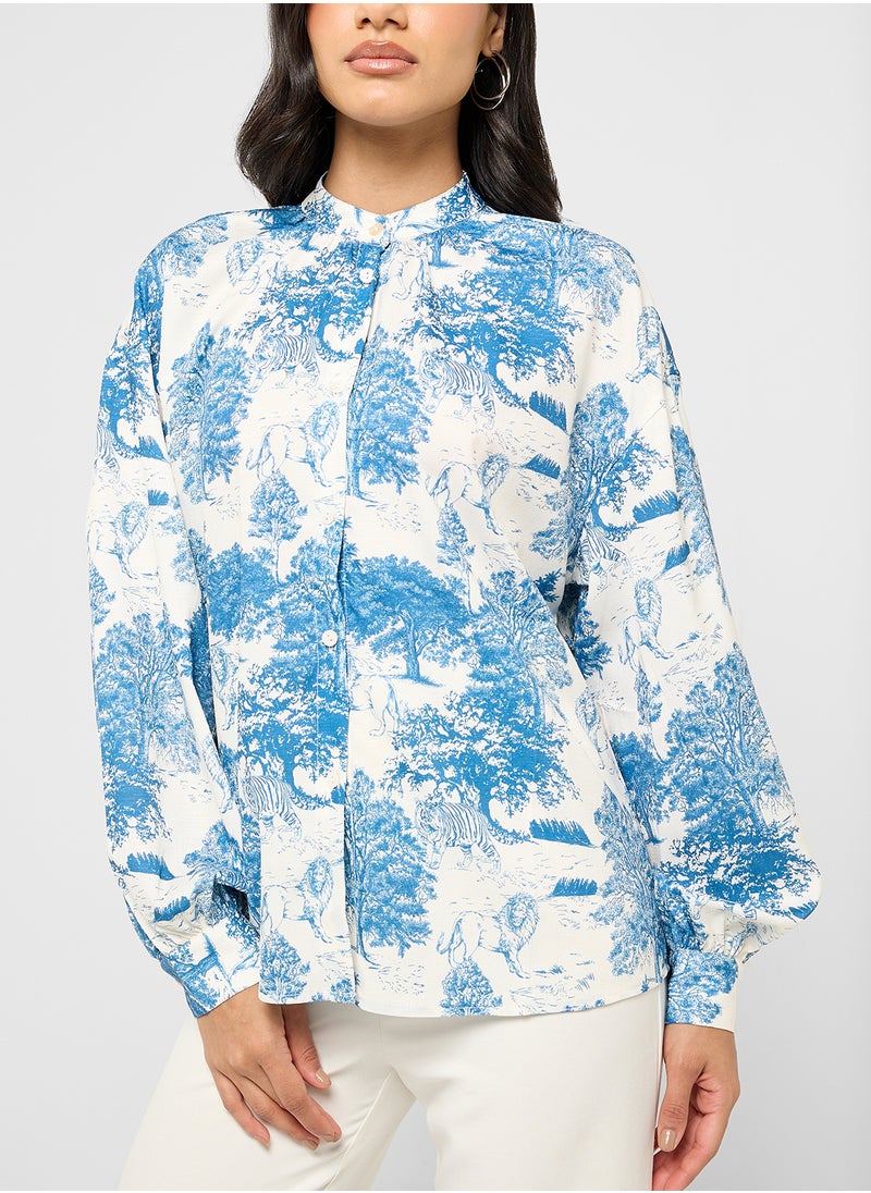 ELLA - Floral Print Top - Image 1