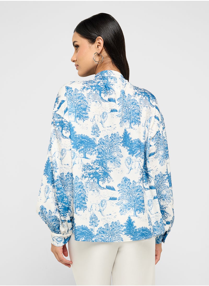 ELLA - Floral Print Top - Image 1