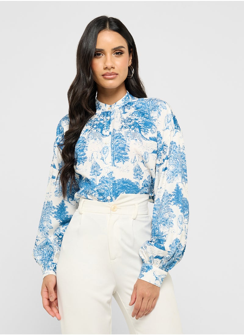 ELLA - Floral Print Top - Image 1