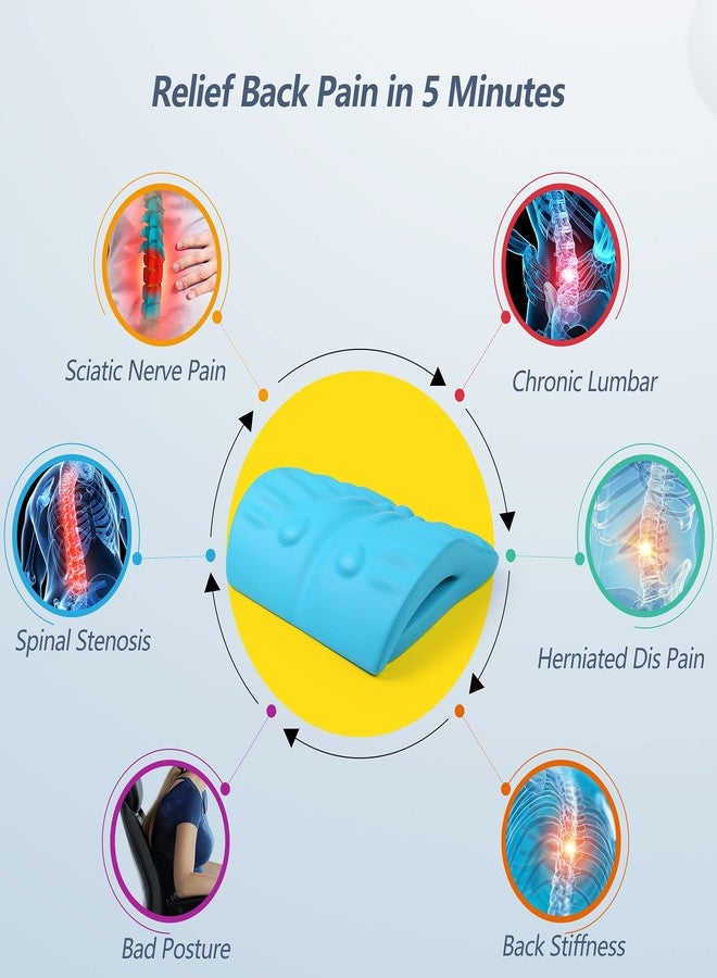 RESTCLOUD Back Stretcher for Back Pain Relief, Back Stretching Cushion, Chronic Lumbar Support Pillow Helps with Spinal Stenosis, Herniated Disc and Sciatica Nerve Pain Relief Lumbar Stretcher - Image 2