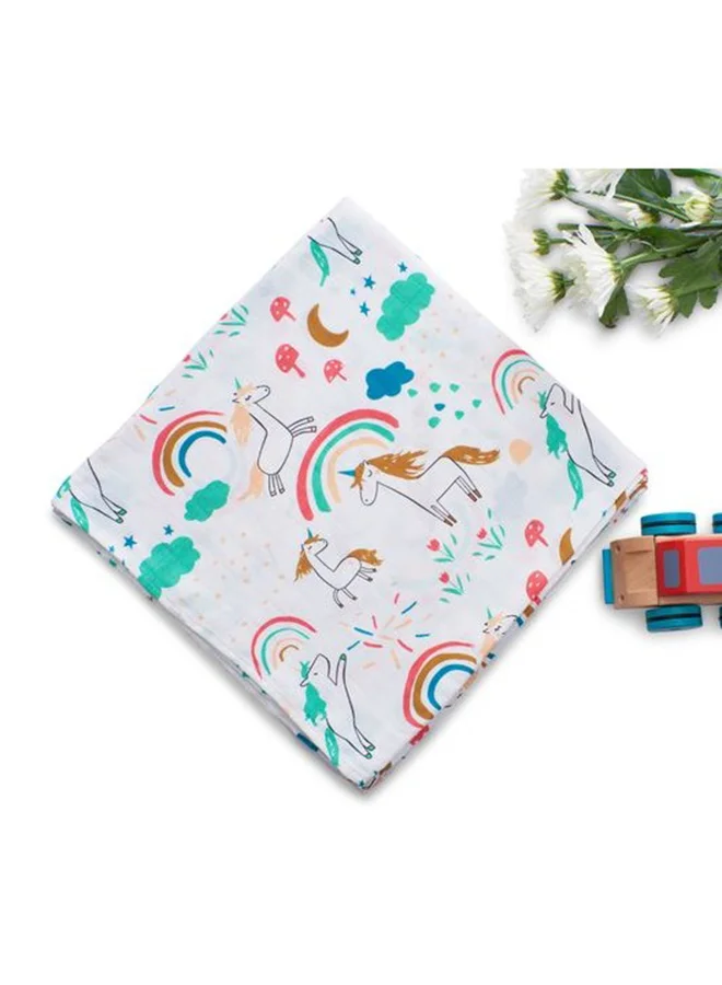 أنفي بيبي Anvi Baby Organic Bamboo Muslin Swaddle Wrap- Set of 2 -Enchanted Earth