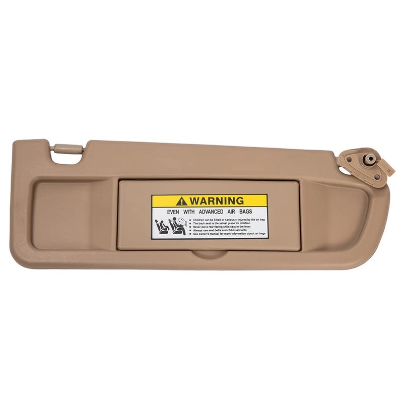 HIMIKI Right Passenger Side Sun Visor Sunvisor Compatible with 2006 2007 2008 2009 2010 2011 06 07 08 09 10 11 Civic Replaces 83230SNAW01ZB Beige
