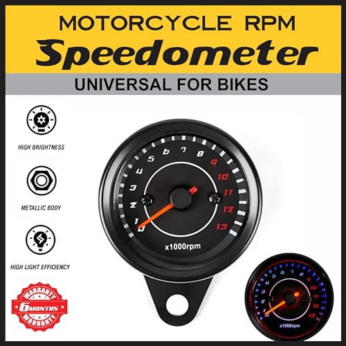 OBEROI'S TRADERS Motorcycle Analog Rpm Speedometer With Led Backlight Universal For All Bikes - Image 2