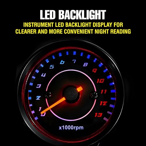 OBEROI'S TRADERS Motorcycle Analog Rpm Speedometer With Led Backlight Universal For All Bikes - Image 5