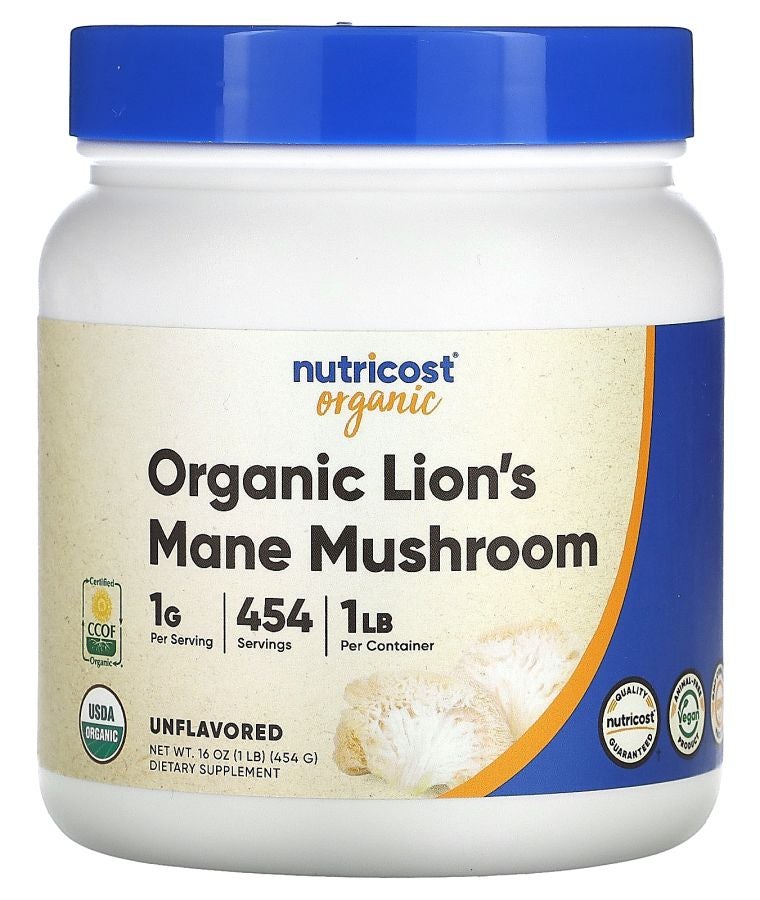Organic Lion's Mane Mushroom Unflavored 1 lb (454 g)