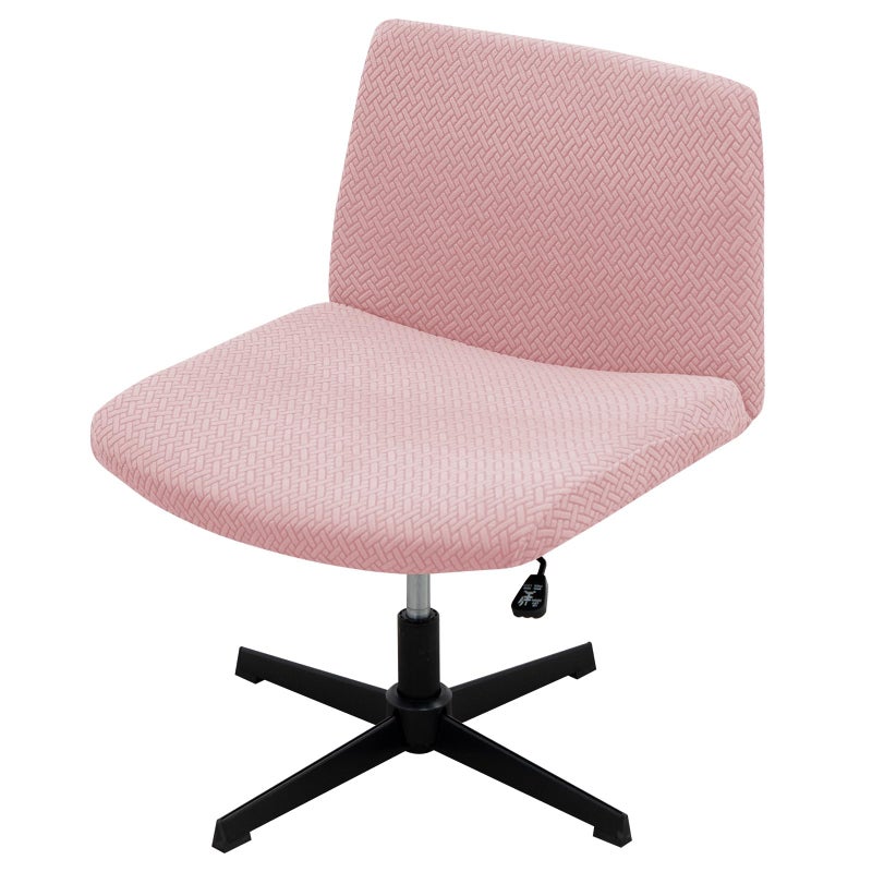LiveGo Armless Chair Covers Elastic Criss Cross Chair Cover Perfect for VanityMid Back Wide Seat AccentOffice Desk Chair Not Chairjust Cover
