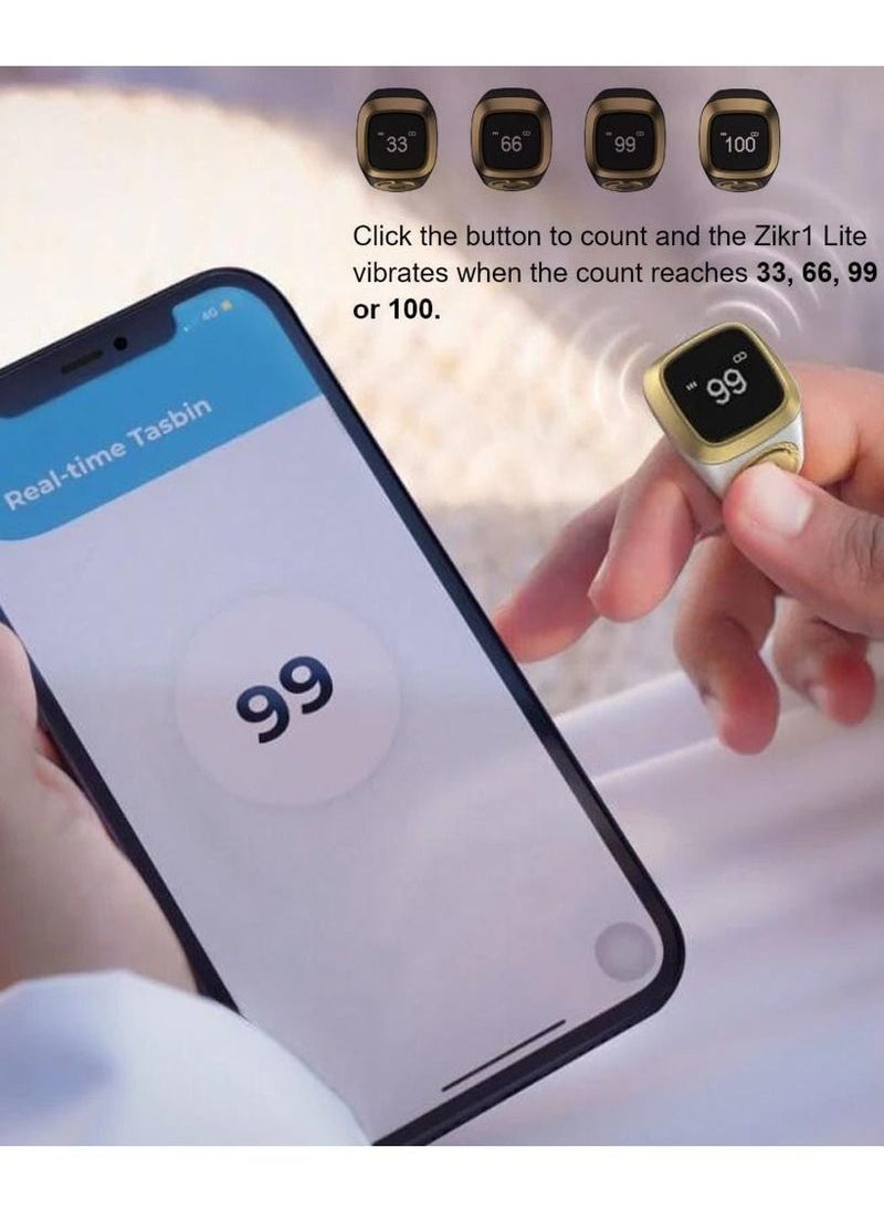 Captaintech Smart Counter IQIBLA Tasbih Zikr Ring with Vibration Reminder  - Image 5