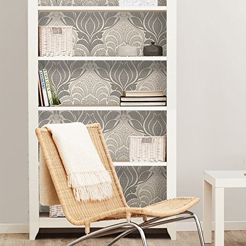 NuWallpaper NU2396 Grey Charisma Peel & Stick Wallpaper , Gray - Image 3