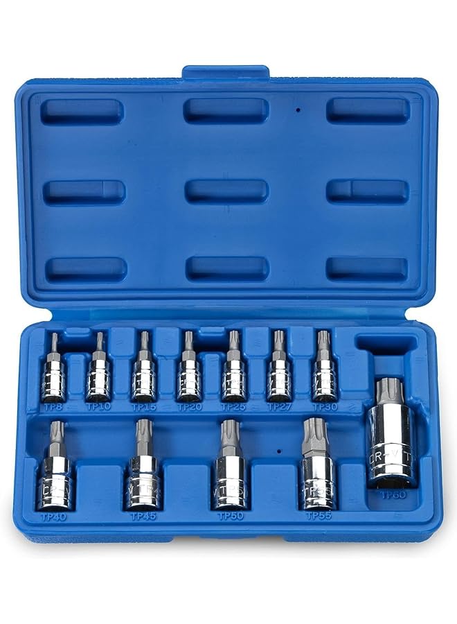 نيكو 10086A 6 نقاط توركس بلس مجموعة مقابس 1/4 بوصة 3/8 بوصة و1/2 بوصة محرك Tp8 Tp60 12 قطعة - Image 1