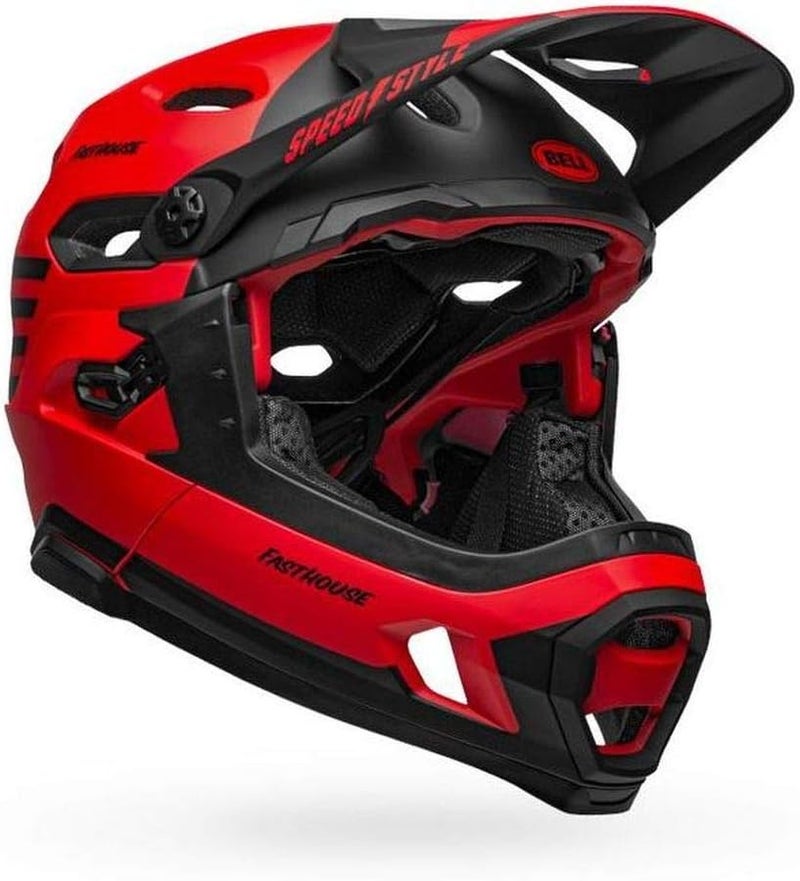 Bell Super DH MIPS Helmet - Fasthouse Matte Red/Black (2024) - Image 2