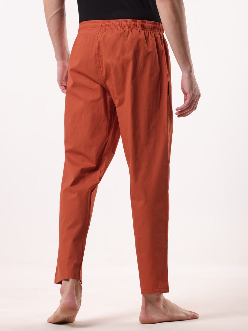 Beyoung Rust Orange Regular-fit Pyjamas - Image 3