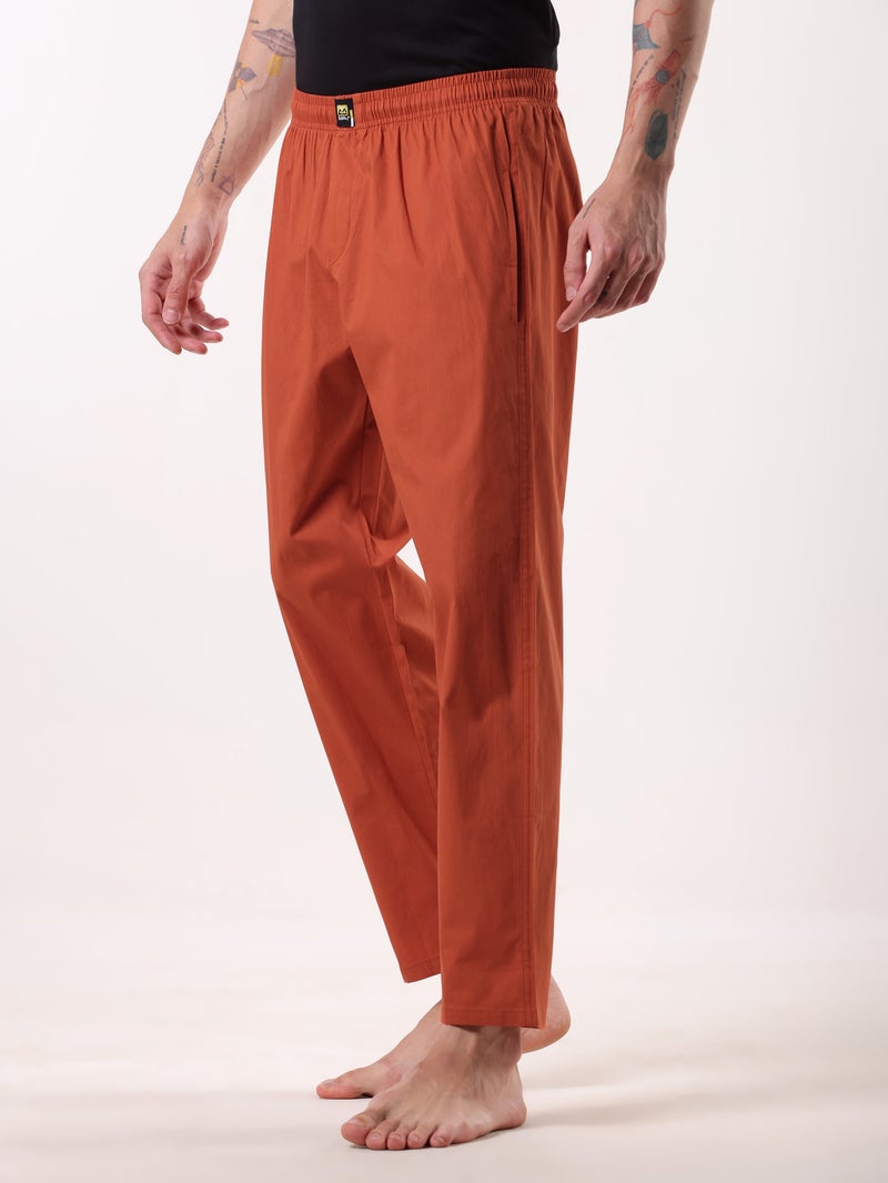 Beyoung Rust Orange Regular-fit Pyjamas - Image 2