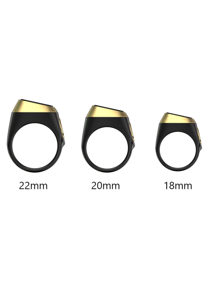 iQIBLA - Smart Tasbih Zikr Ring OLED Display Powerful Battery Backup Smart Ring App Operated Tasbih Counter Prayer Reminder Technology Plastic 5 Prayer Time Reminders iQibla Smart Zikr Ring 18MM Violet - Image 1