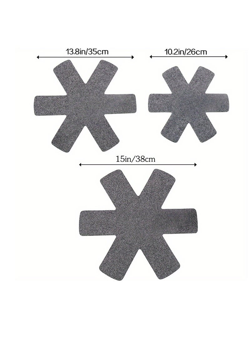 Pot and Pan Protectors, Set of 9 Different Size, Pot Dividers Pads/Stacking Pan Protectors/Pan Separators Pads for Protecting and Separating Pots and Pans