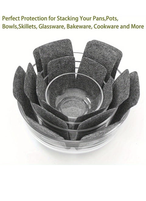 Pot and Pan Protectors, Set of 9 Different Size, Pot Dividers Pads/Stacking Pan Protectors/Pan Separators Pads for Protecting and Separating Pots and Pans