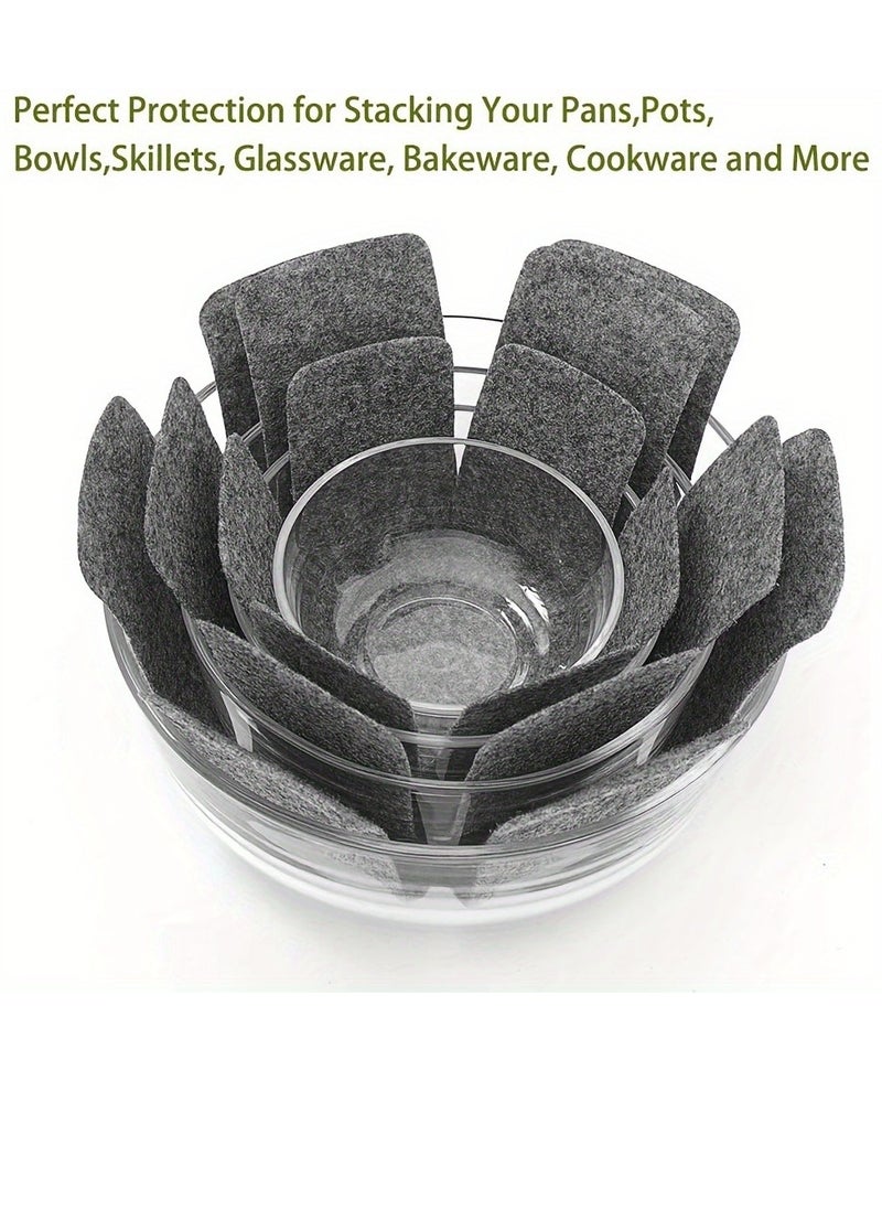 Pot and Pan Protectors, Set of 9 Different Size, Pot Dividers Pads/Stacking Pan Protectors/Pan Separators Pads for Protecting and Separating Pots and Pans