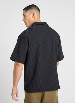 TOPMAN Plisse Regular Fit Shirt  - Image 2