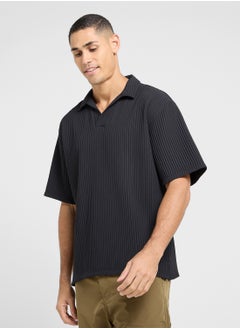 TOPMAN Plisse Regular Fit Shirt  - Image 1