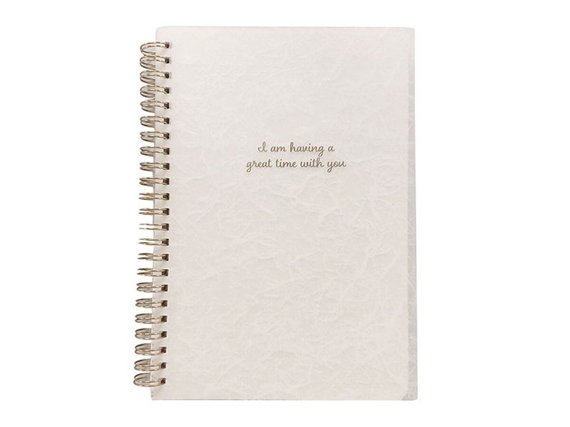 Spiral Notebook with Simple Logo, A5 Size, Wire-Bound Writing Journal for School, Office, Study & Daily Notes