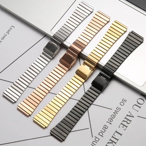 MCXGL 18mm Stainless Steel Strap Compatible with Casio A700W A158WA A168WA AE1000 Classic Bracelet Unisex Replacement Watch Band (silvery) - Image 3