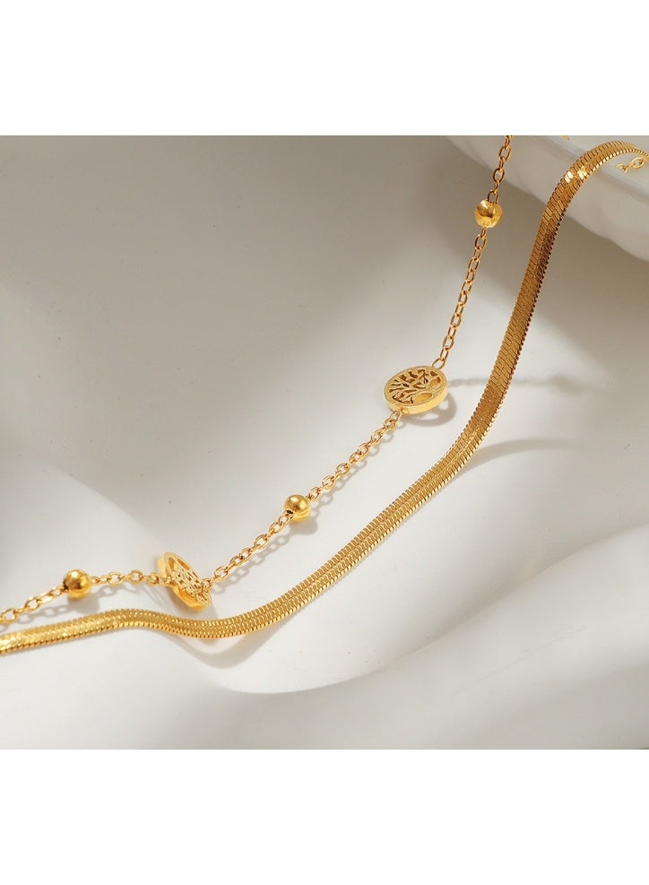 OASIS-TH Gold Bracelet For Women 18 Karat Gold Plated Copper Bracelet Women Double Layers Bracelet Luxury Gift - Image 3