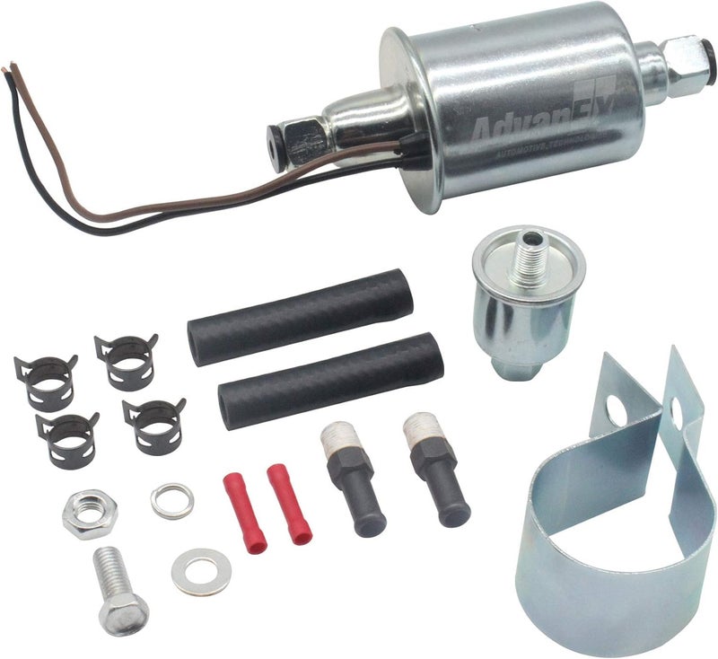 AdvanEX مضخة وقود كهربائية عالمية AdvanEX 12V ضغط منخفض لنقل البنزين والديزل للكربوراتور مع مجموعة التثبيت E8012S - Image 4