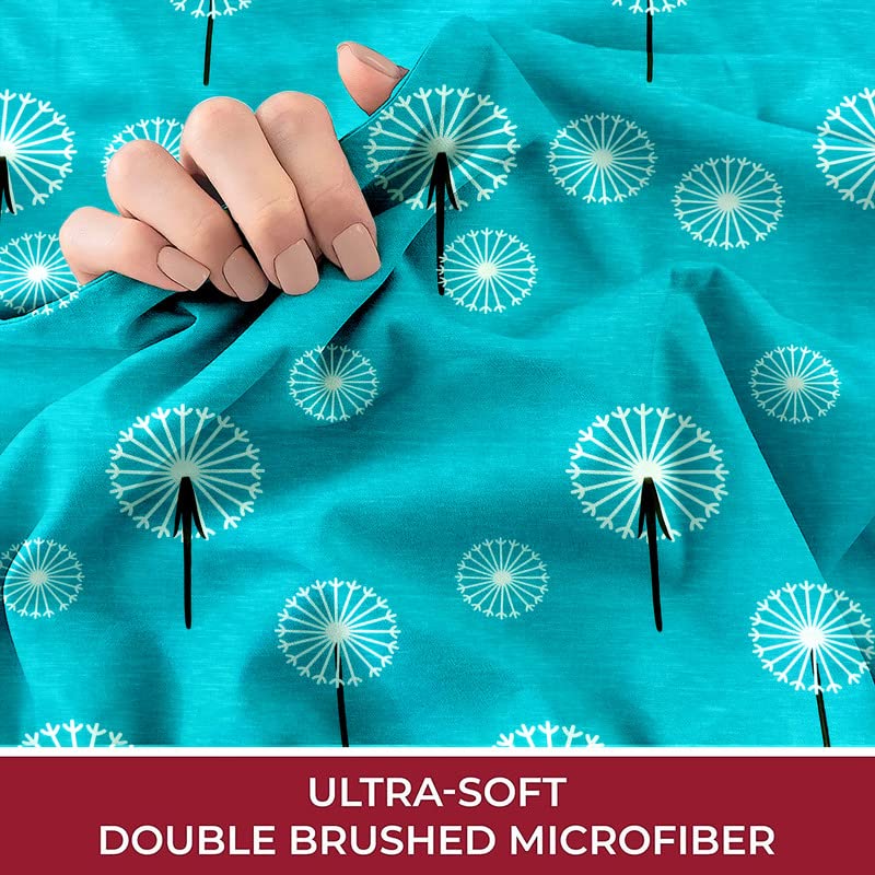 BSB مجموعة بي إس بي هوم كينغستون للأسرّة بحجم كينغ الفائق مع 2 غطاء وسادة بحجم كينغ | ملاءات ناعمة فاخرة، قابلة للتنفس، مقاومة للانكماش (3 قطع | 108x108 بوصة باللون الأزرق والأبيض، قطن) - Image 2