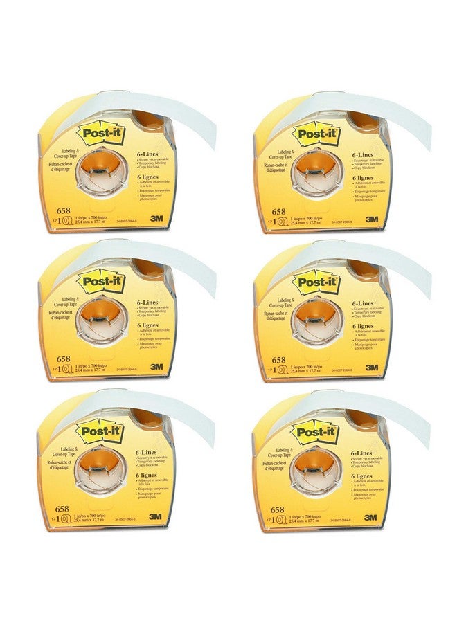 : Removable Coverup Tape Nonrefillable 1 X 700 Roll : Sold As 6 Packs Of 1 / Total Of 6 Each