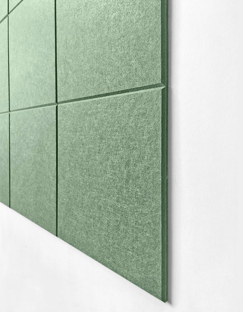DECORITA Green Bulletin Board | Large Cork Boards Alternative for Walls | Felt Cork Board for Office, Home & Classroom | Green Office Classroom Supplies | Felt Wall Tiles (12-Pack) | Forest Green - Image 5