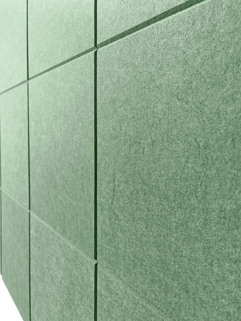 DECORITA Green Bulletin Board | Large Cork Boards Alternative for Walls | Felt Cork Board for Office, Home & Classroom | Green Office Classroom Supplies | Felt Wall Tiles (12-Pack) | Forest Green - Image 4