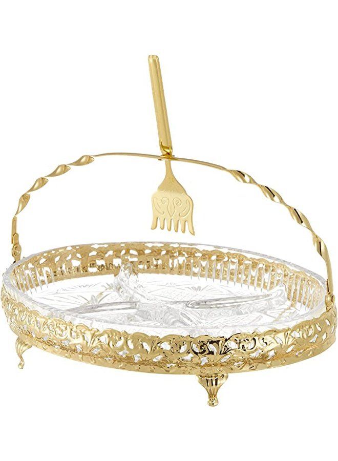 Queen Anne Oval Hors d'oeuvre/Fork/Royal Gold 4/6228/7