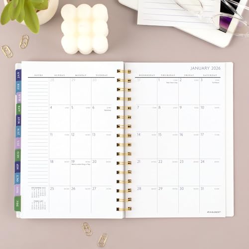 AT-A-GLANCE 2025 Planner, Weekly & Monthly, 5-1/2" x 8-1/2" Small, Badge, Floral (1722F-200-25) - Image 3
