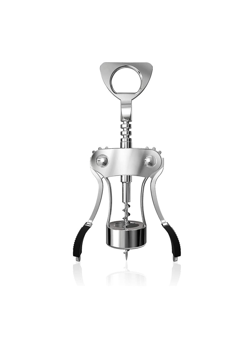 Kagbeni Kagbeni Wing Corkscrew Wine Bottle Opener Set Zinc Alloy Luxury Waiter Corkscrew with Stopper Heavy Duty Stainless Steel Manual Lever Design for All Cork Stoppered and Beer Cap Bottles  - Image 1