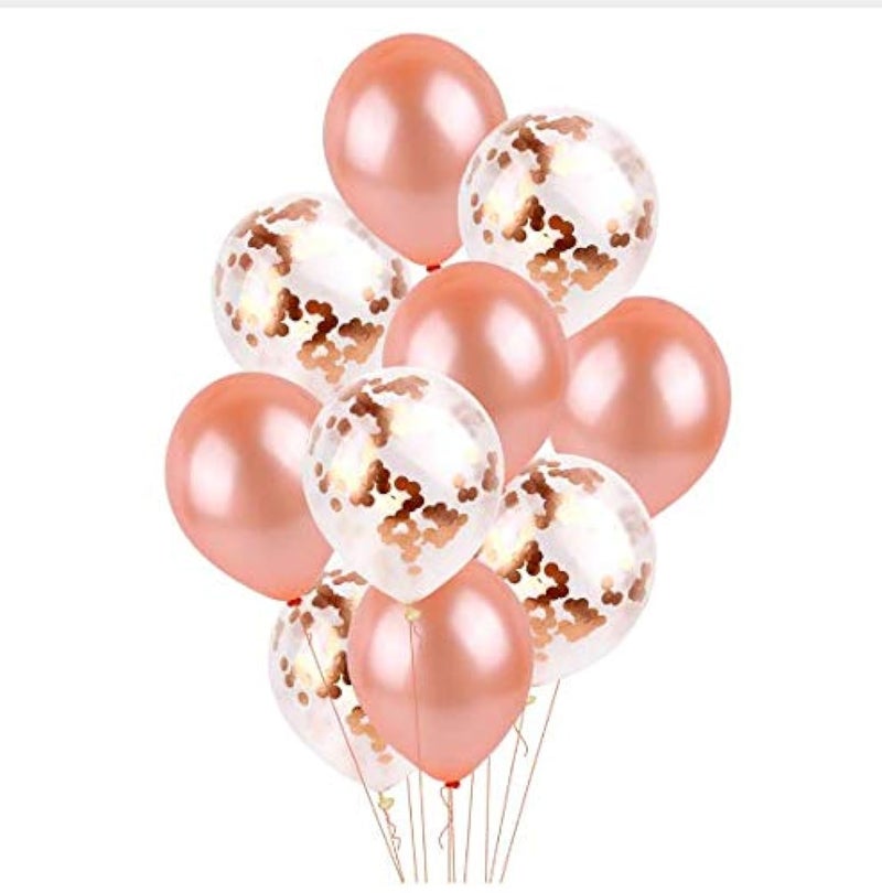 MANGO Rose Gold Star Heart Foil Balloons Air Wedding Decoration Helium Balloon Happy Birthday Party Decoration Kids Baby Lover One Size - Image 2