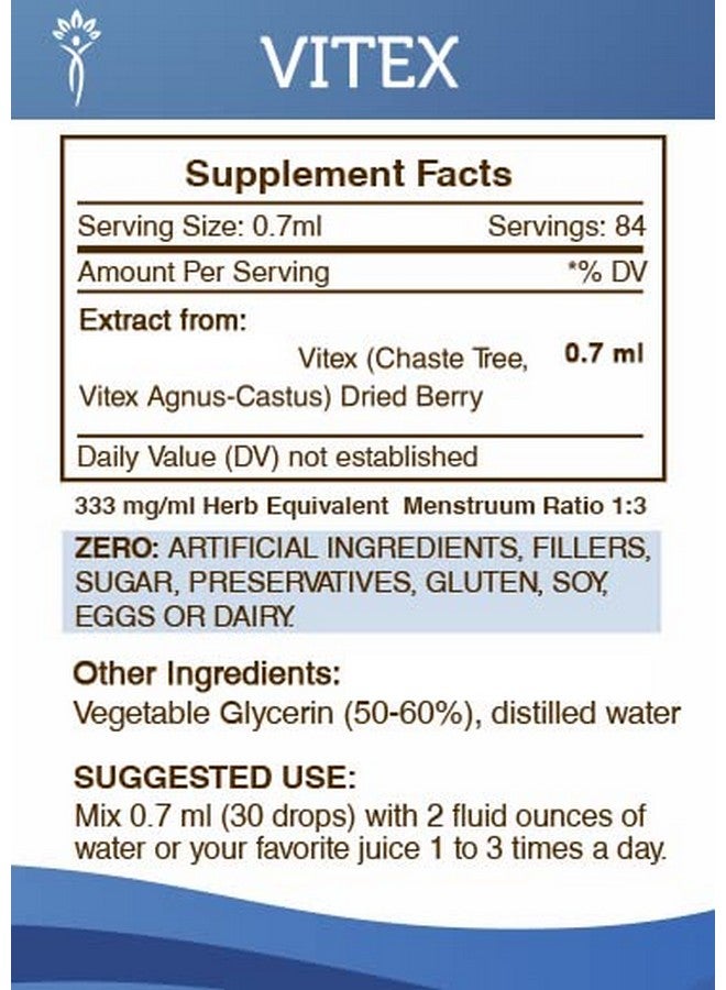 Secrets of the Tribe Vitex Tincture Alcohol-Free Extract, Vitex (Chaste Tree, Vitex Agnus-Castus) Dried Berry (4 FL OZ) - Image 4