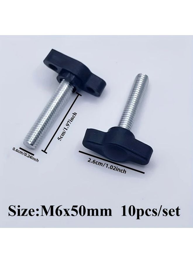 M6x50mm Heavy Duty Carbon Steel Grip Nut Bolt Assortment Zinc Coated Corrosion Resistant - Image 1