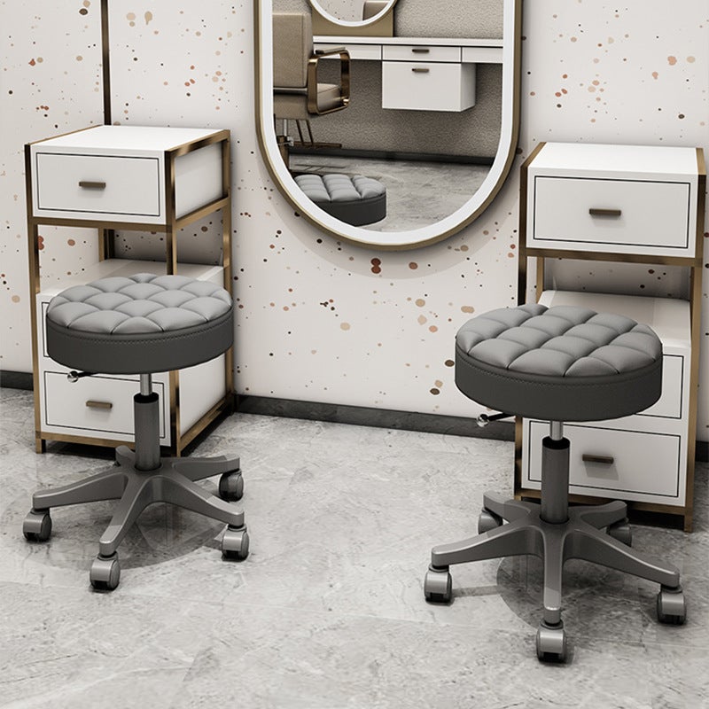 Beauty Stool Beauty Salon Pulley Rotating Lifting Round Stool Cyber Popular Simple Barber Nail Shop Round Chair Wheeled Stool - Image 5