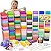 UZLU 169 Pcs Air Dry Clay 120 Colors Modeling Model Magic Clay for DIY Molding Starter Kit with Sculpting ToolsUltra Light Soft NonToxic Arts Crafts Gift for Boys Girls Birthday Party Favors - Image 2
