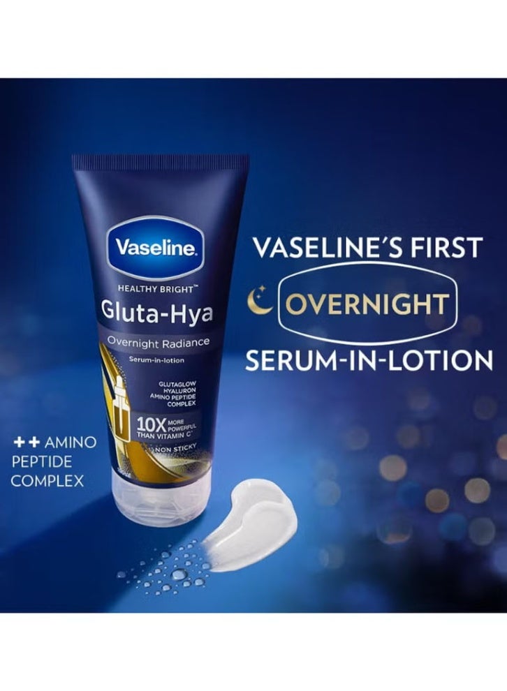 فازلين جلوتا-هيا المُشرقة، سيروم ليلي مُعزّز بالببتيد الأميني، 200 مل. - Image 2
