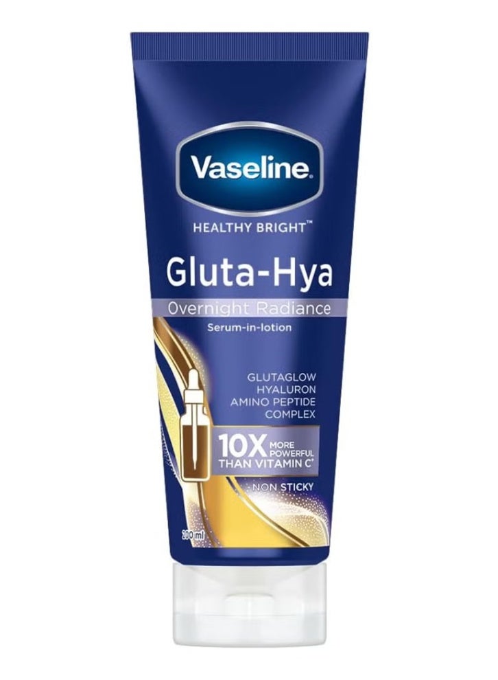 فازلين جلوتا-هيا المُشرقة، سيروم ليلي مُعزّز بالببتيد الأميني، 200 مل. - Image 1