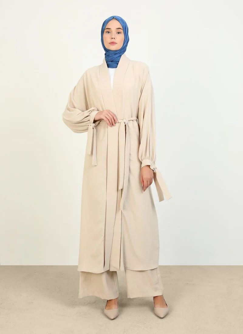 Refka by modanisa Beige - Abaya - Refka