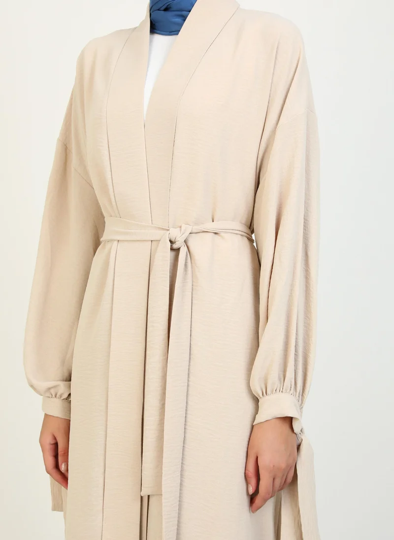 Refka by modanisa Beige - Abaya - Refka