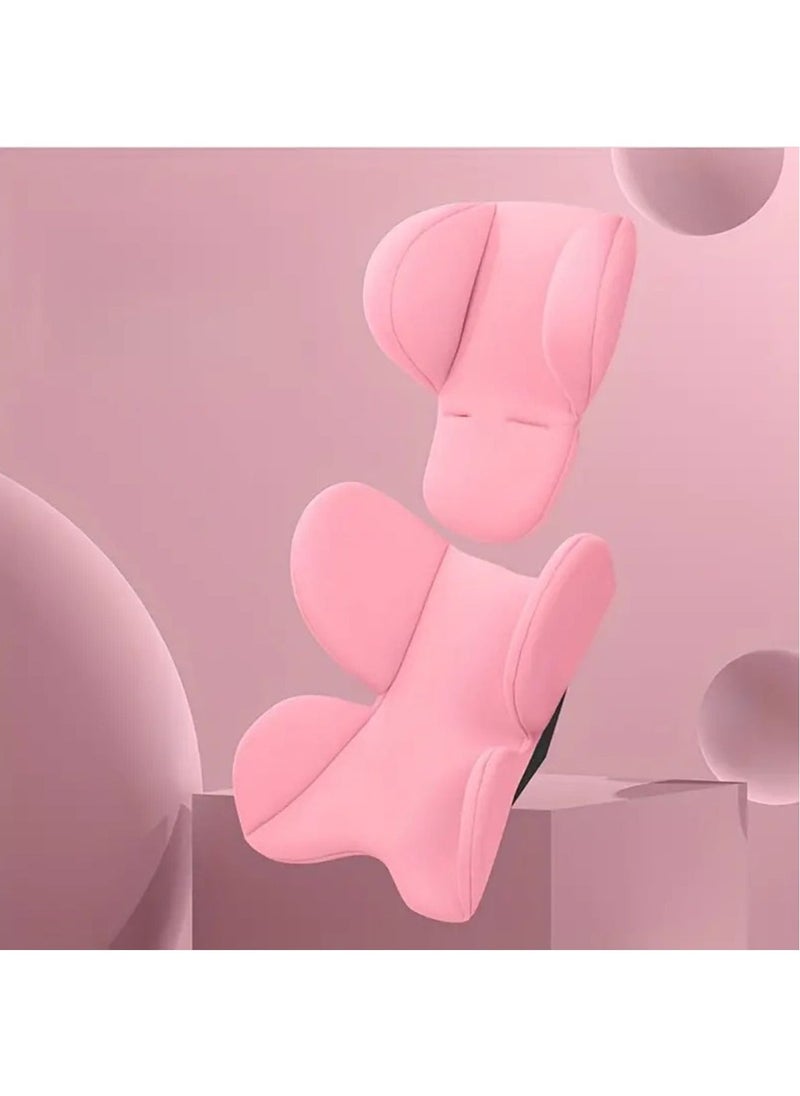 Hihonor Newborns Car Seat Cushion Insert | Newborns Car Seat Insert Pad | Carseat Head & Body Support | Head Neck Seat Insert Pad, Extra Soft Car Seat Insert Cushion Pad, Pink - Image 1