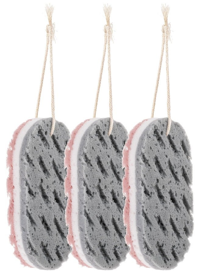 Dimeho 3PCS Bath Sponge for Women Soft Bath Sponge Gentle Sponge Loofah Body Scrubber Shower Sponge for Body Wash Bathroom Deep Cleansing Bathing Sponge Bathing Accessories - Image 1